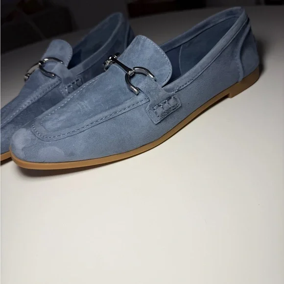 Steve Madden Blue Suede Horsebit Loafers Womens Size 10 NWOT - Picture 9 of 10